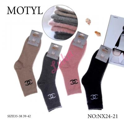 Women's socks Alpaka Motyl NX24-21