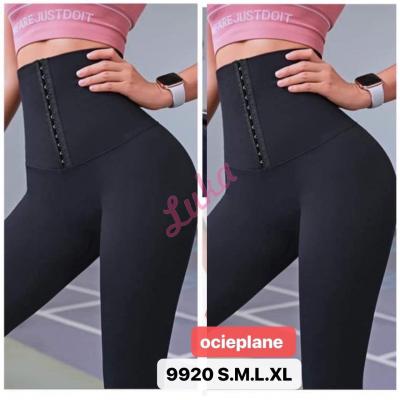 Women's warm black leggings 9920