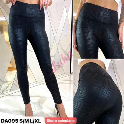 Women's warm black leggings da095