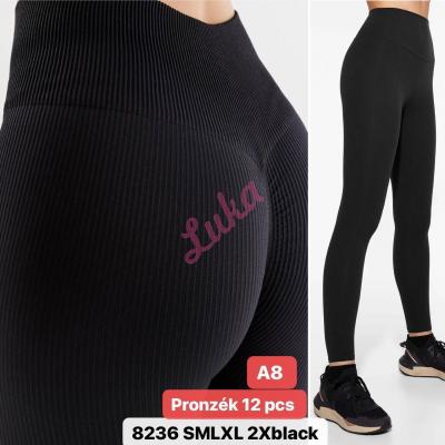 Women's black leggings 8236