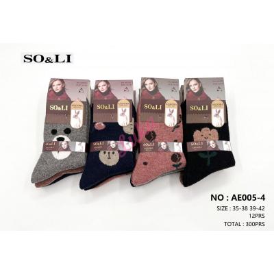 Women's Socks So&Li Angora AE005-4