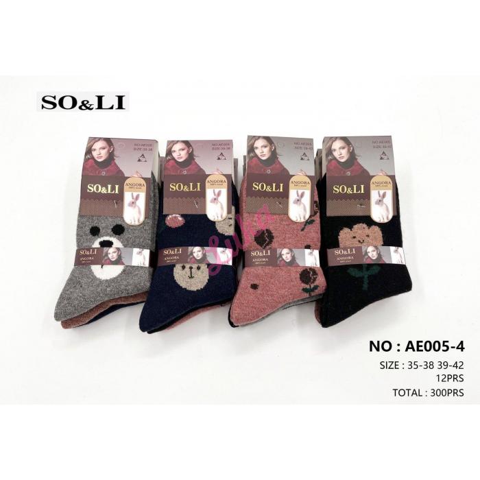 Women's Socks So&Li Angora AE005-3