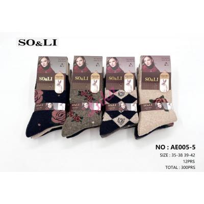 Women's Socks So&Li Angora AE005-5