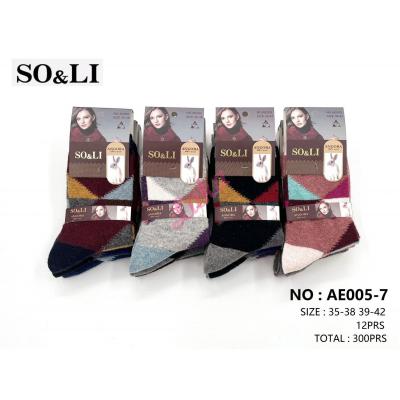 Women's Socks So&Li Angora AE005-7