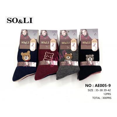 Women's Socks So&Li Angora AE005-9