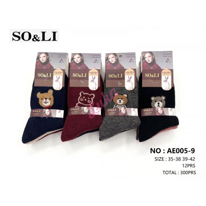 Women's Socks So&Li Angora AE005-8