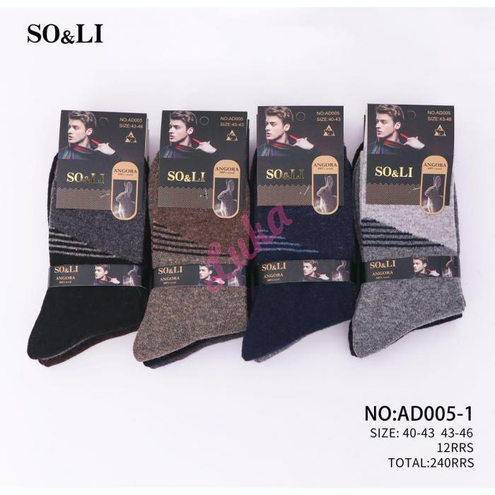 Men's socks SO&LI Angora LF007-3