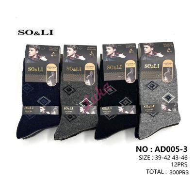 Men's socks SO&LI Angora AD005-3