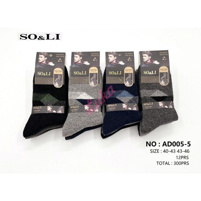 Men's socks SO&LI Angora AD005-4