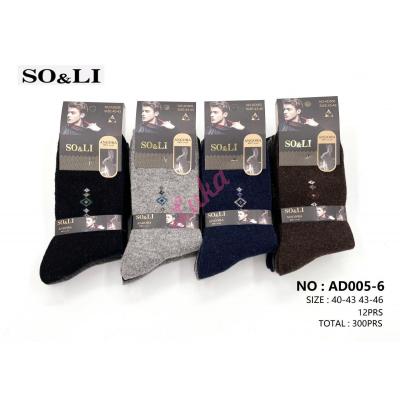 Men's socks SO&LI Angora AD005-6