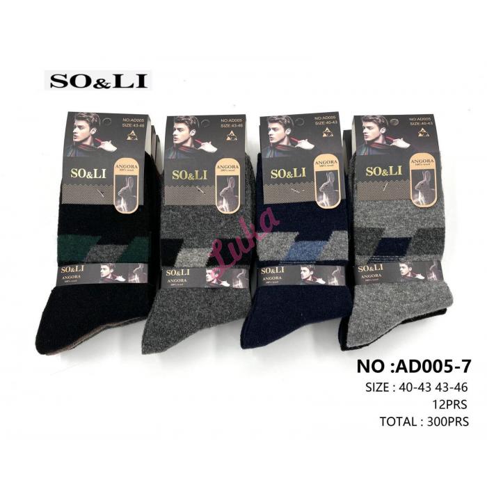 Men's socks SO&LI Angora AD005-6