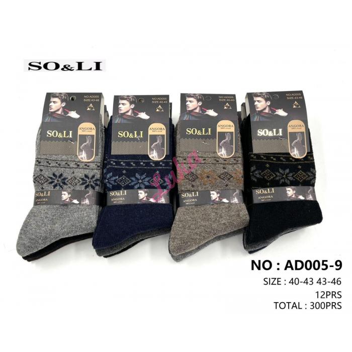 Men's socks SO&LI Angora AD005-8