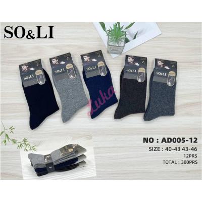 Men's socks SO&LI Angora AD005-12