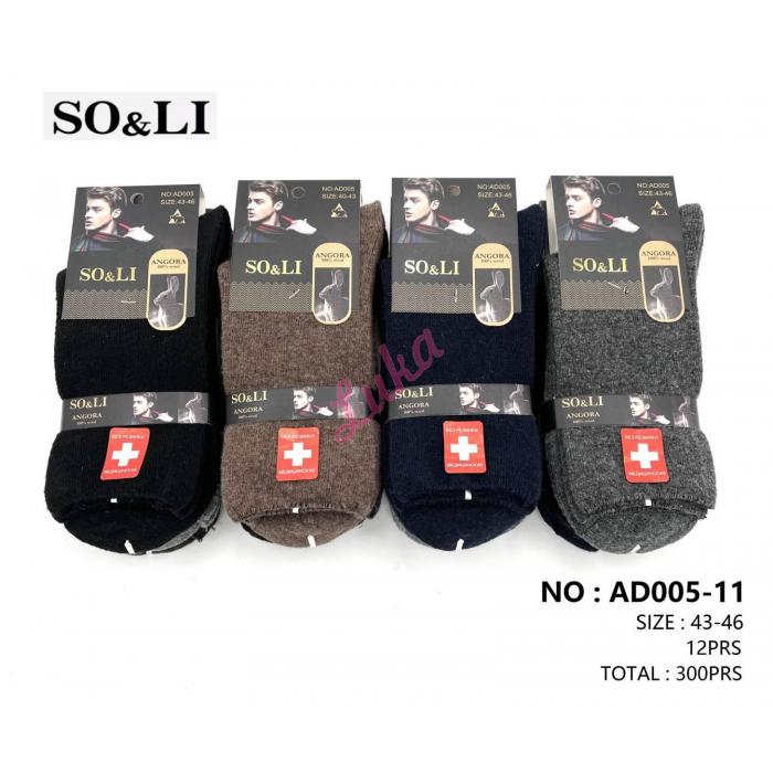 Men's socks SO&LI Angora AD005-12