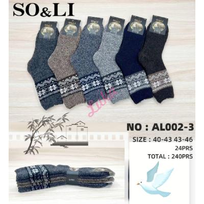 Men's socks SO&LI Angora AL002-3