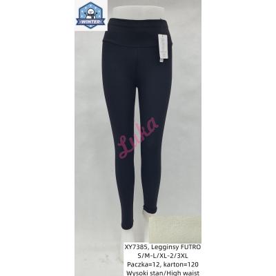 Legginsy damskie ocieplane czarneTyk xy7385