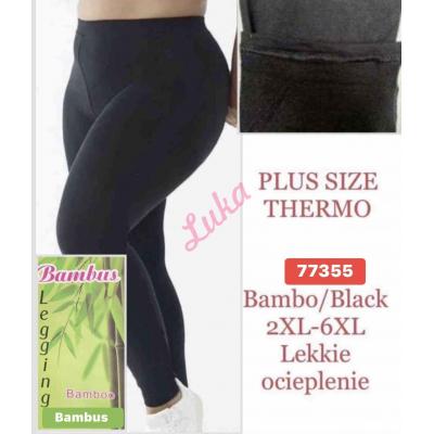 Legginsy damskie duże czarne 77355