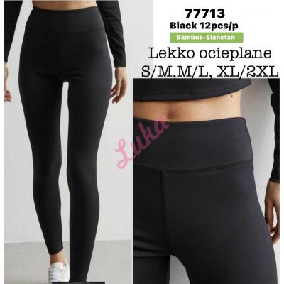 Women's black leggings 77882