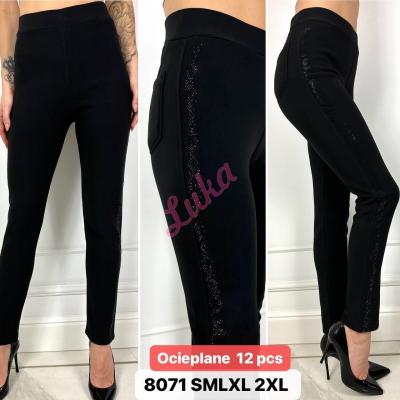 Women's black warm pants 8085