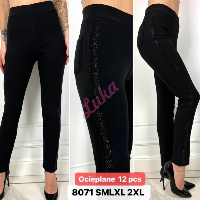 Women's black warm pants 8085