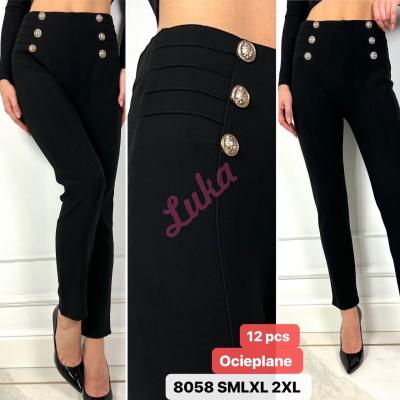 Women's black warm pants 8071