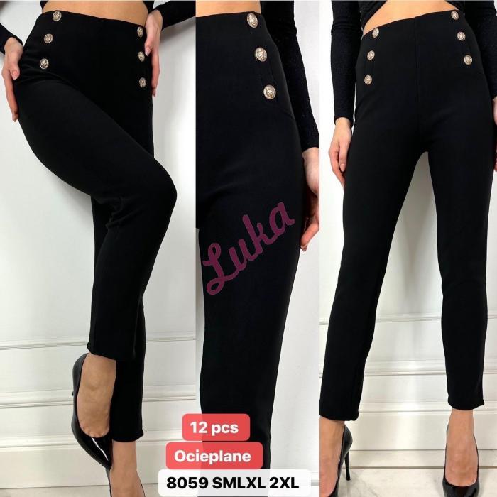 Women's black warm pants 8076