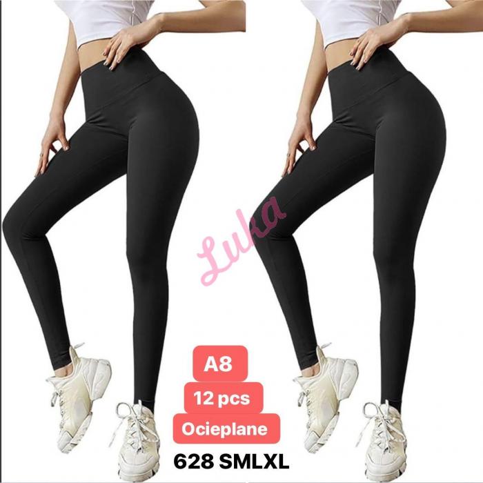 Women's black warm pants 8076