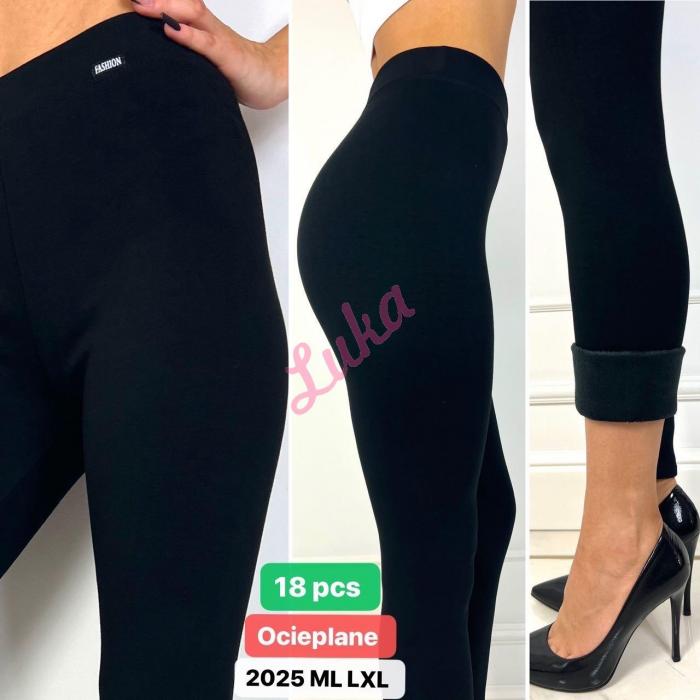 Women's black warm pants 8059