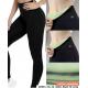 Women's black warm leggings 89560