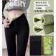 Women's black warm leggings 77813