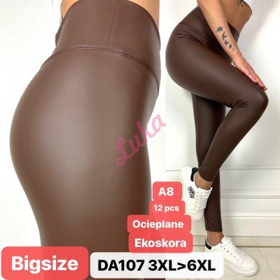 Legginsy damskie ocieplane duże da107