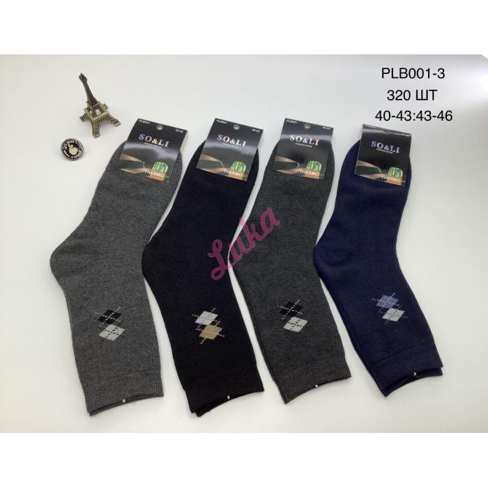 Men's socks SO&LI THERMO FROTTE 001-2