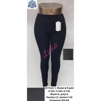 Women's warm black leggings Tyk xy7415