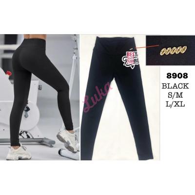 Women's black leggings 8908