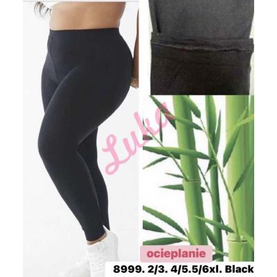 Women's warm black leggings 8999