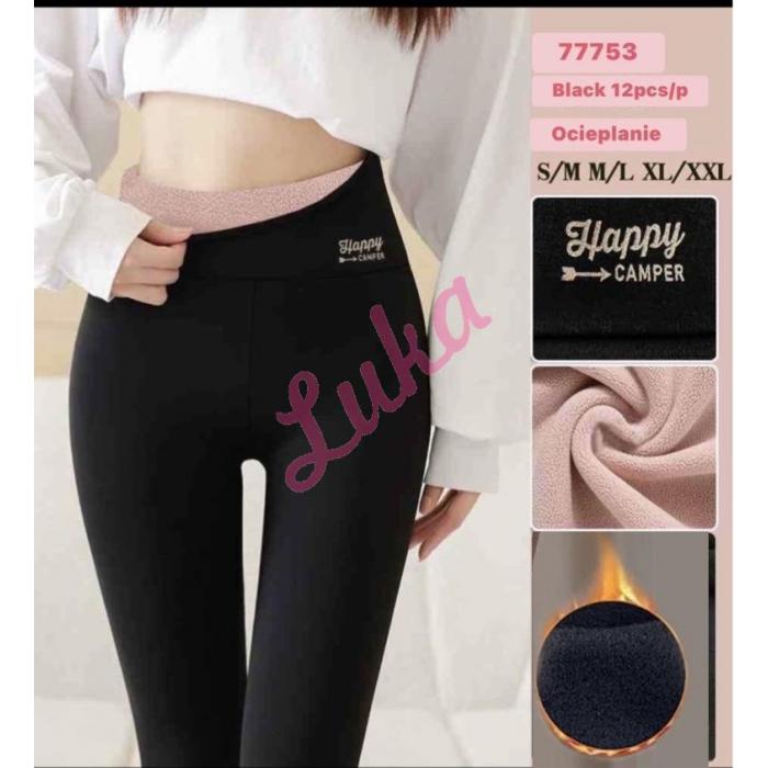 Women's warm black leggings