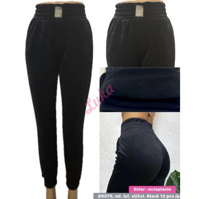 Women's warm black pants 89575