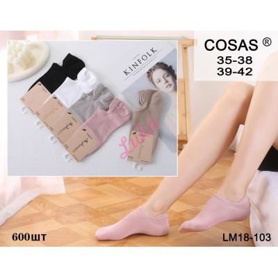 Women's low cut socks bamboo Cosas LM18-102