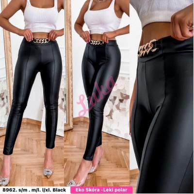 Women's black leggings 8962