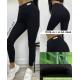 Women's black warm leggings 77011