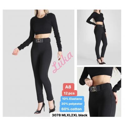 Women's black pants 3078