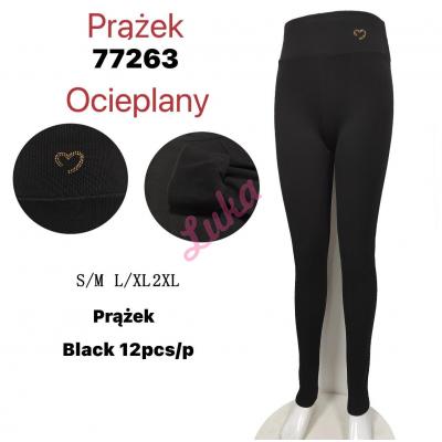 Legginsy damskie ocieplane czarne