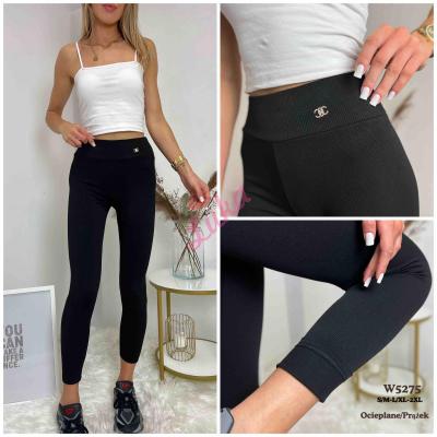 Women's warm black pants w5275