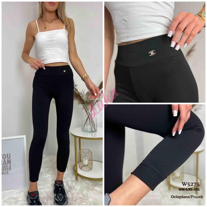 Women's warm black pants w5272