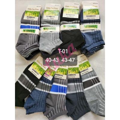 Men's low cut socks bamboo Hobby Day t-01