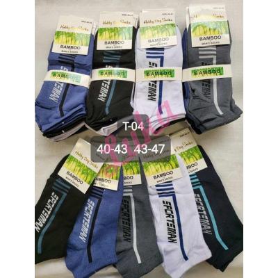 Men's low cut socks bamboo Hobby Day t-04