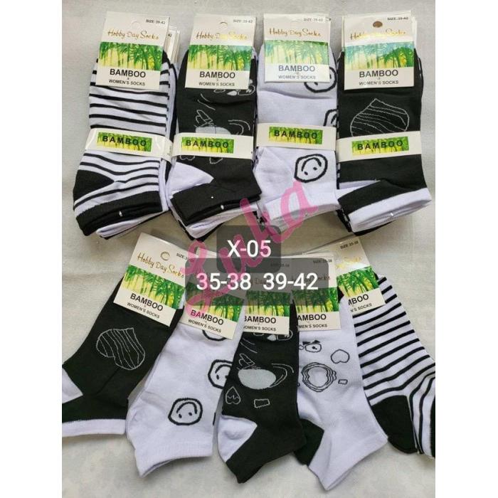 Women's low cut socks bamboo Hobby Day x-07