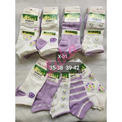 Women's low cut socks bamboo Hobby Day x-01