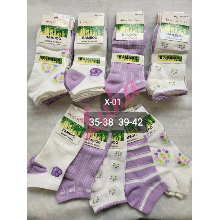 Women's low cut socks bamboo Hobby Day x-03