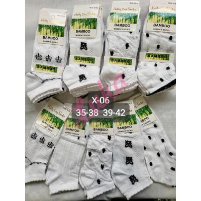 Women's low cut socks bamboo Hobby Day x-06